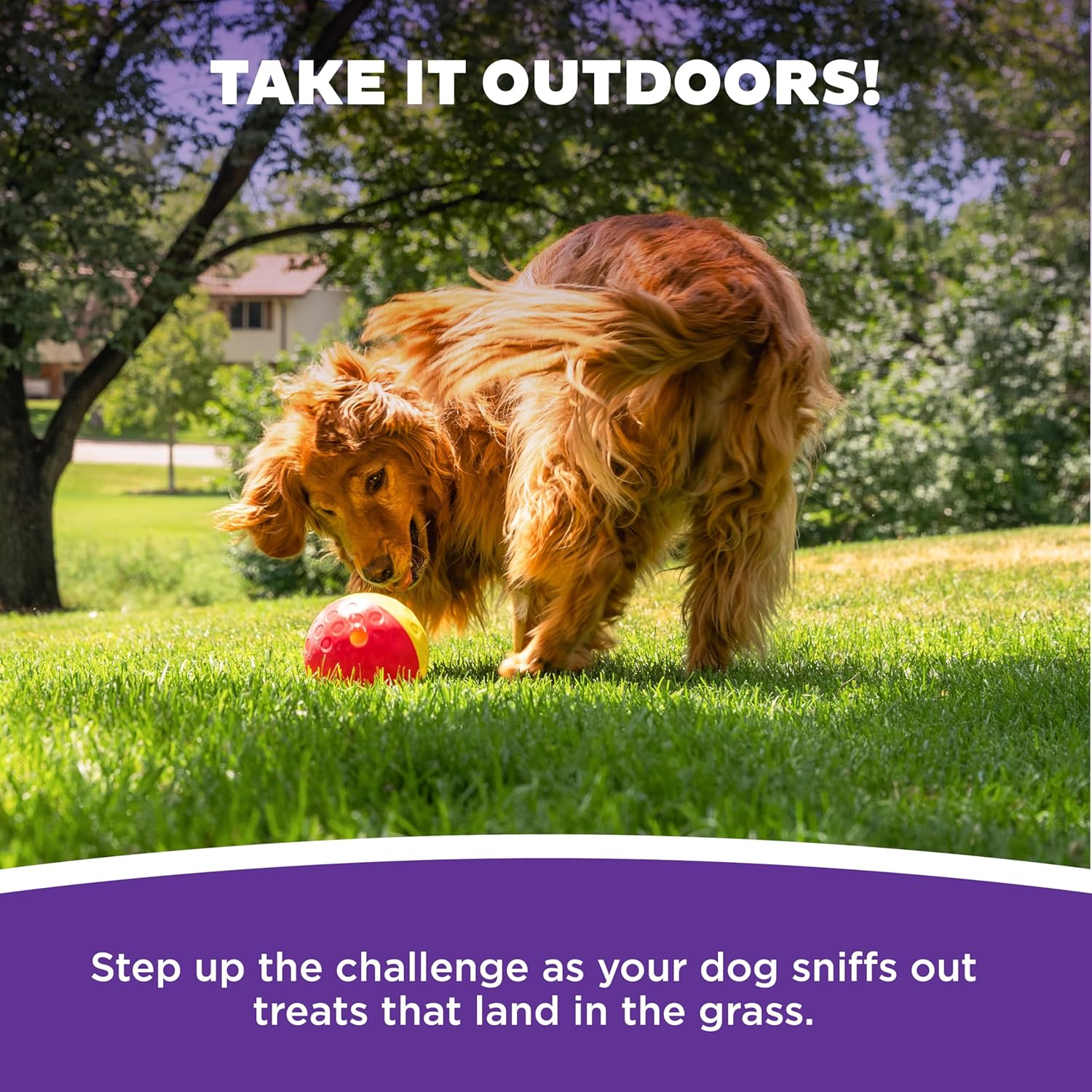 Nina Ottosson Dog Treat Tumble Large Dog Toy - Red