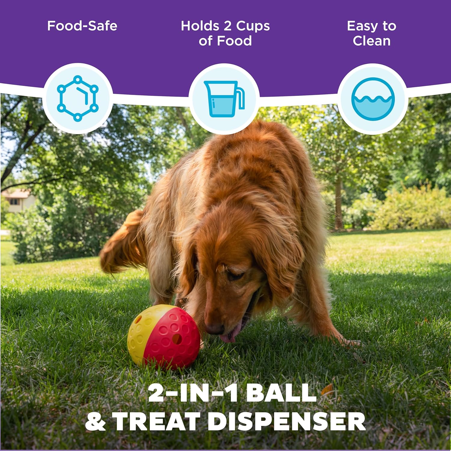Nina Ottosson Dog Treat Tumble Large Dog Toy - Red