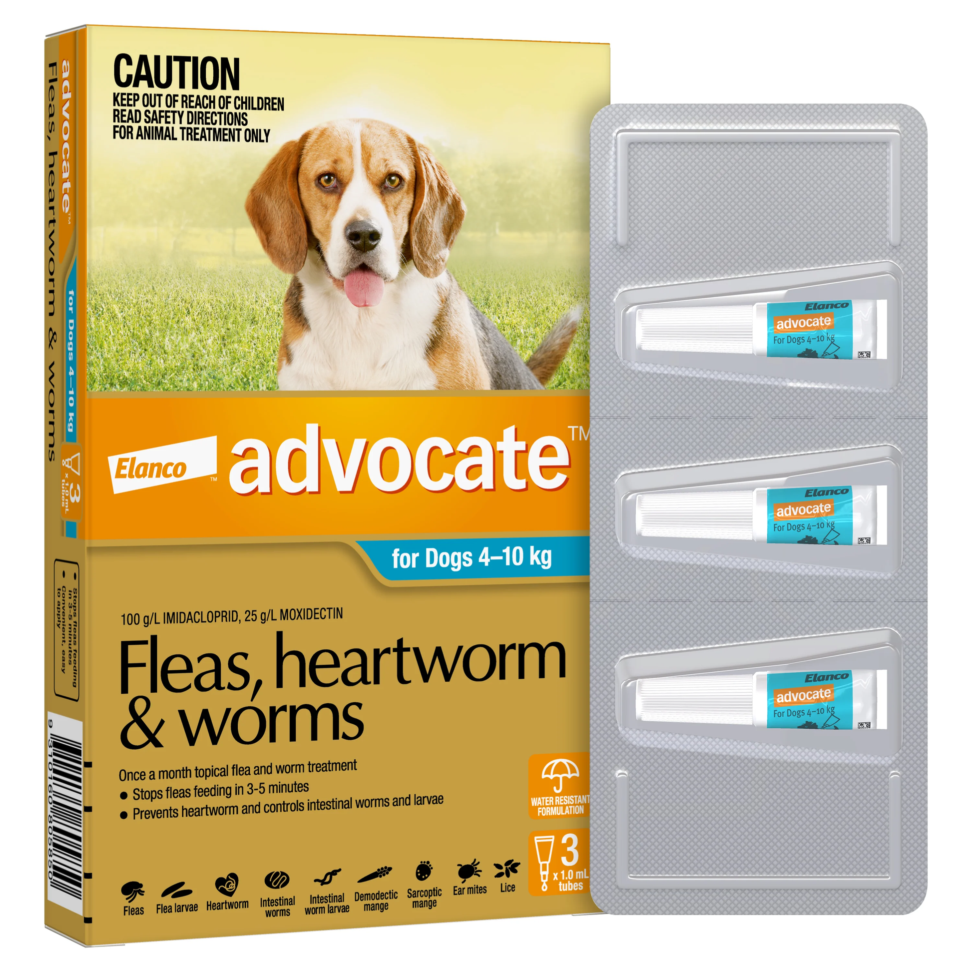 Advocate For Medium Dogs Fleas, Heartworm & Worm (Teal)