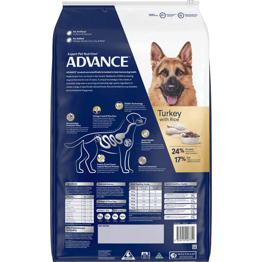 Advance Adult Shepherd Dog Food Turkey with Rice 13kg