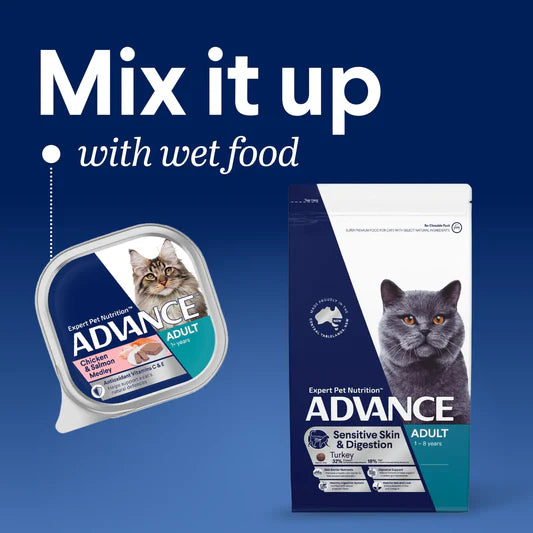 Advance Sensitive Adult Cat Dry Food Turkey with Rice 2kg
