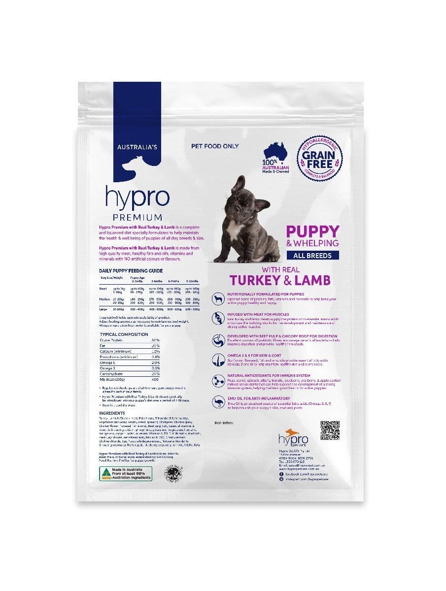 Hypro Premium Grain Free Turkey & Lamb Puppy Dog food