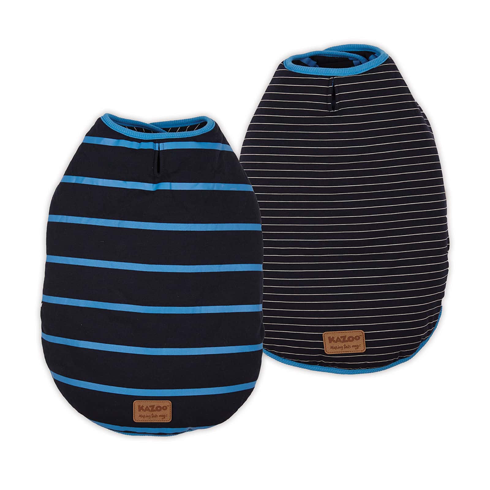 Kazoo Dog Blue Stripe Reversible Snuggie