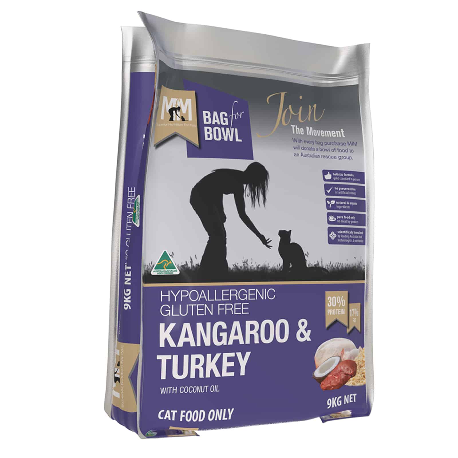 Meals For Meows Cat Kangaroo & Turkey Gluten Free Purple