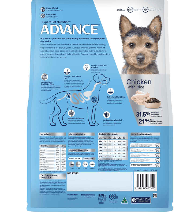 Advance Small Breed Puppy Rehydratable Chicken with Rice