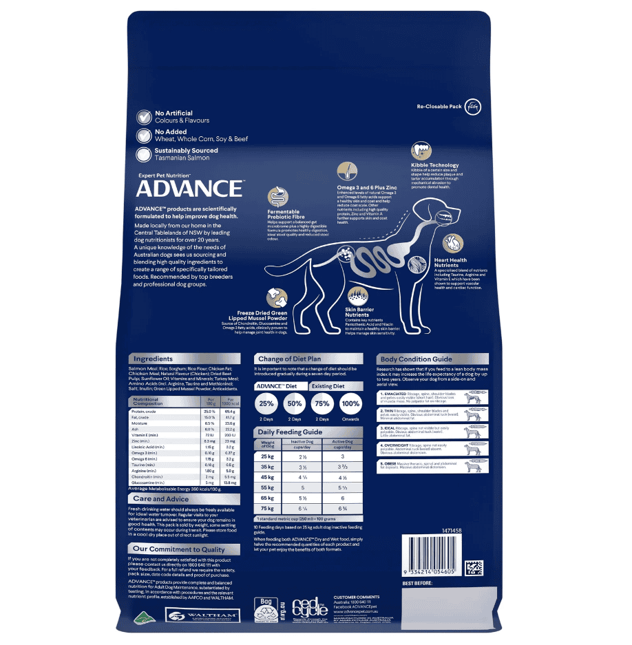 Advance Large Breed Oodles Adult Dog Food Salmon with Rice