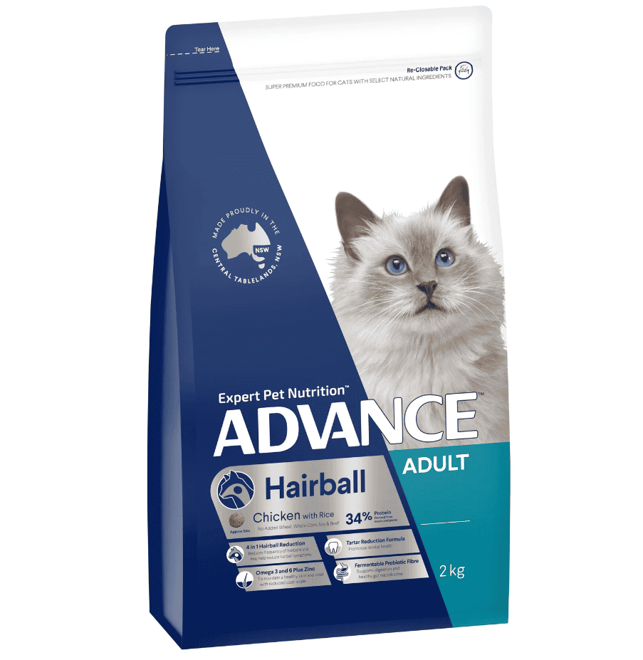 Advance Hairball Adult Cat Dry Food Chicken with Rice