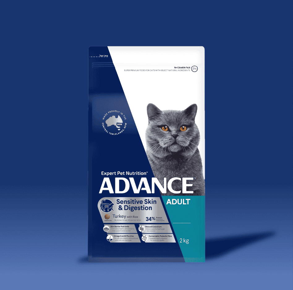 Advance Sensitive Adult Cat Dry Food Turkey with Rice 2kg