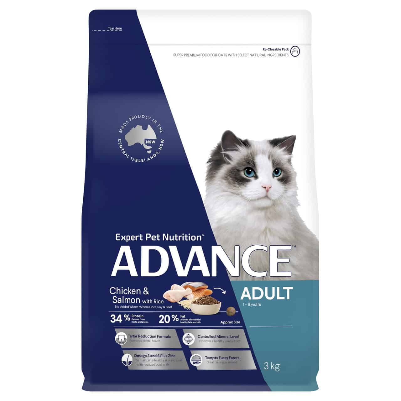 Advance Cat Adult Chicken & Salmon Dry Food