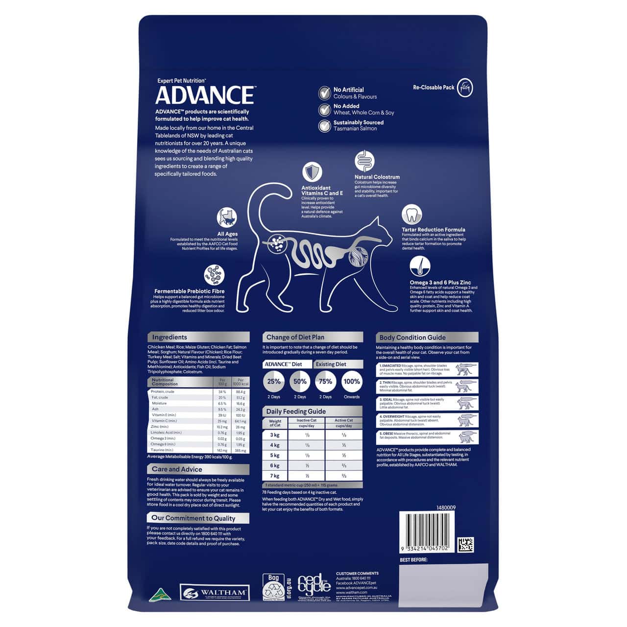 Advance Multi Cat Dry Food Chicken & Salmon