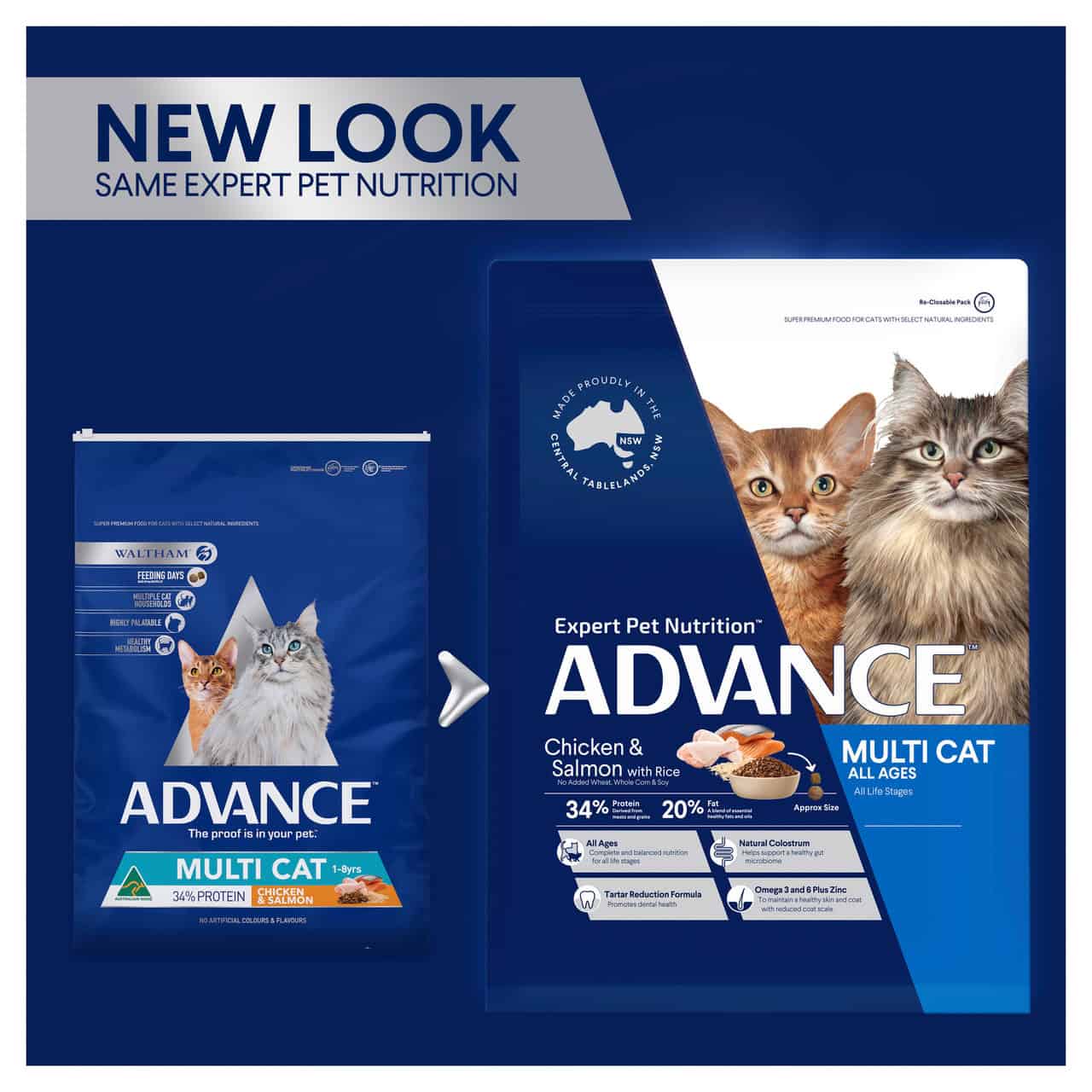 Advance Multi Cat Dry Food Chicken & Salmon