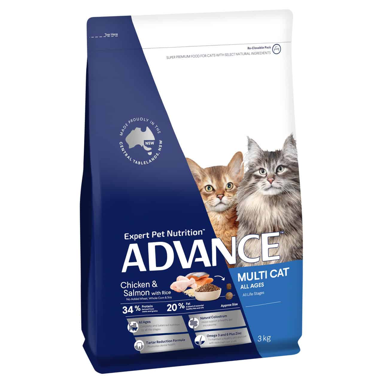 Advance Multi Cat Dry Food Chicken & Salmon