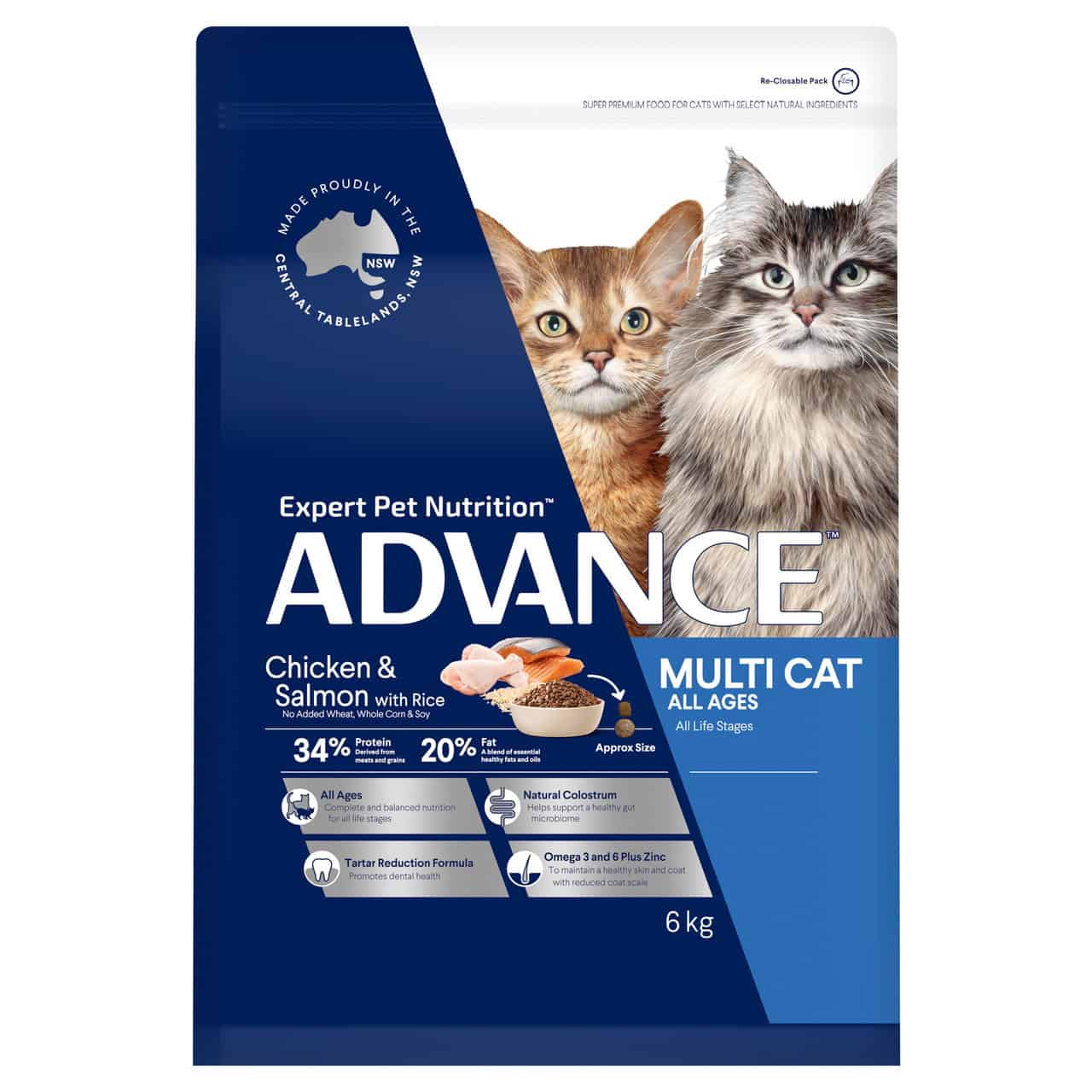 Advance Multi Cat Dry Food Chicken & Salmon