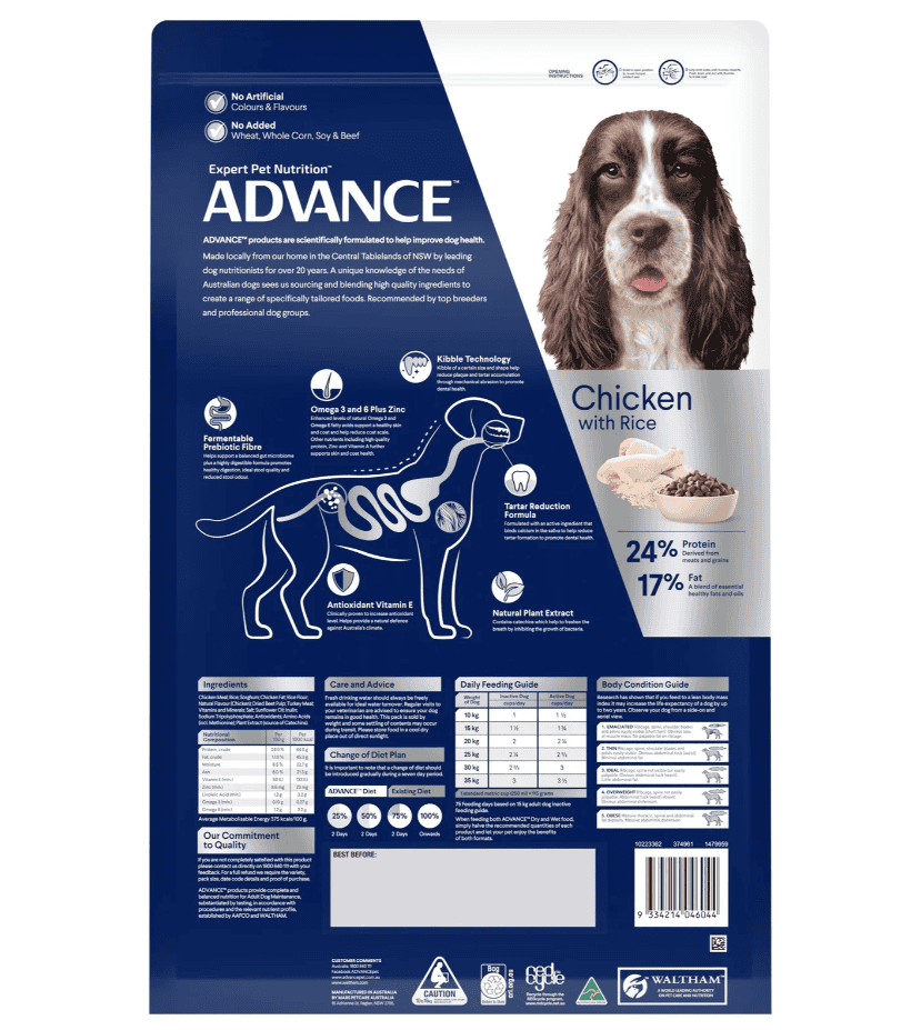 Advance Dental Care Medium Breed Adult Dog Food Chicken 13kg