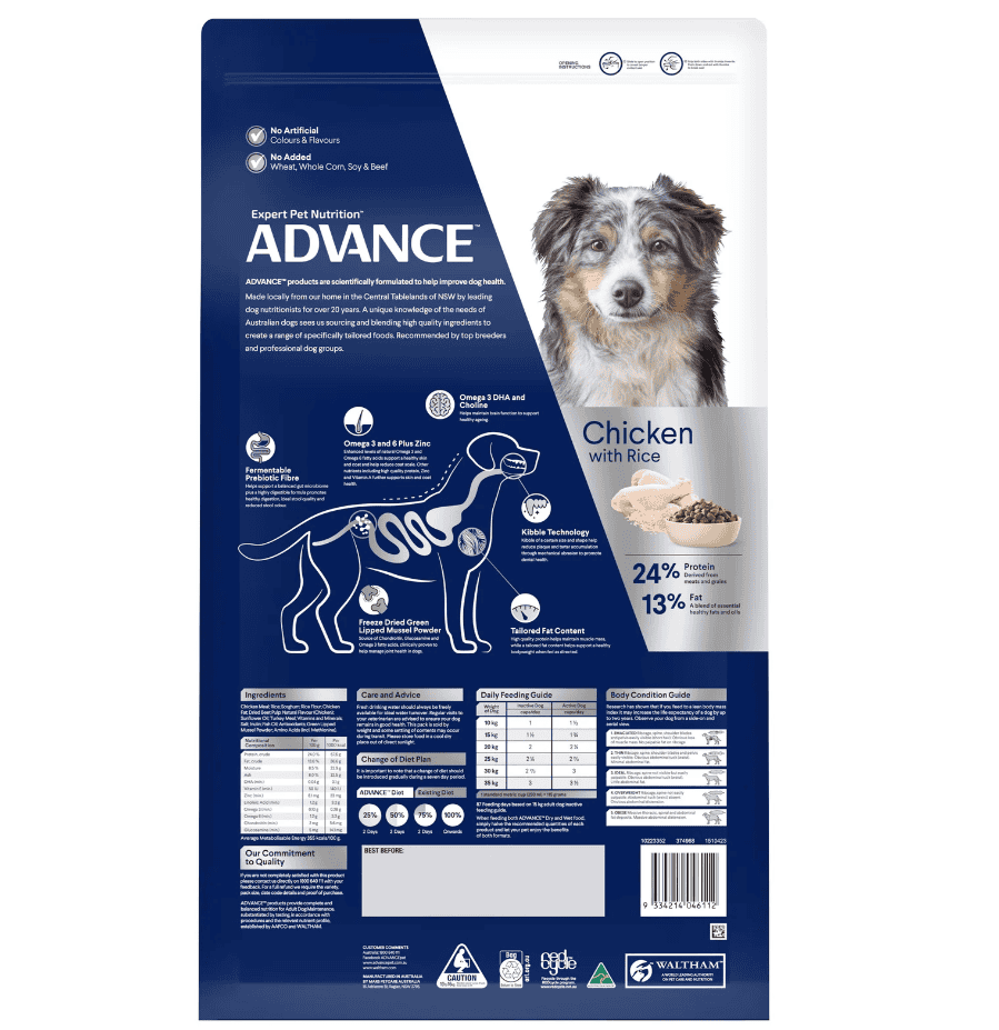 Advance Healthy Ageing Medium Breed Dog Chicken with Rice