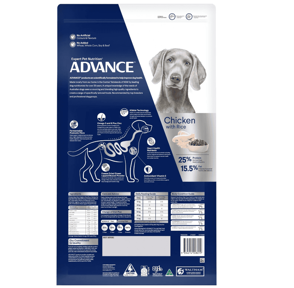 Advance Large Breed Adult Dog Food Chicken with Rice