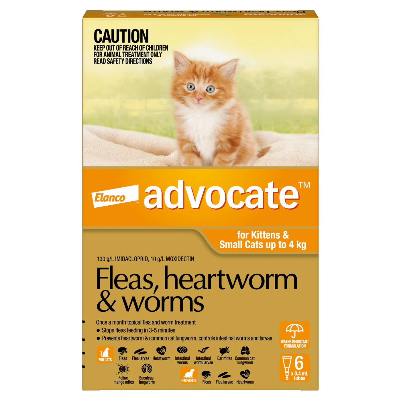 Advocate Cat Small 0-4kg Orange