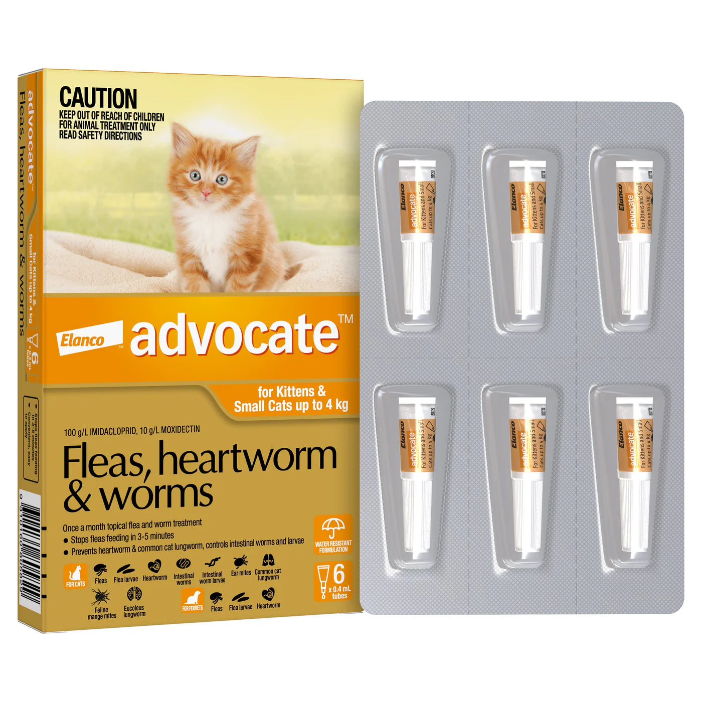 Advocate Cat Small 0-4kg Orange