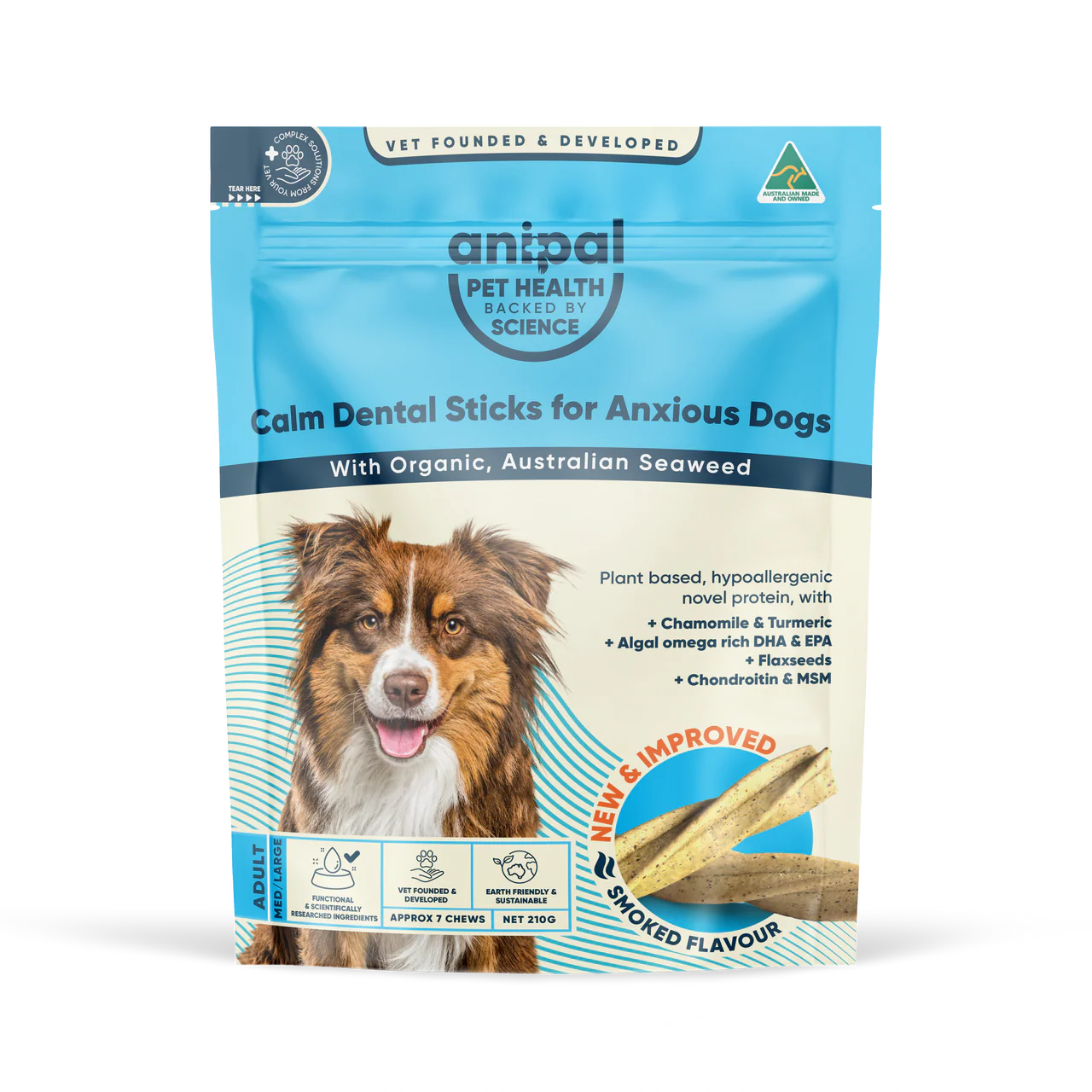 Anipal Calm Dental Sticks For Anxious Dogs 210g