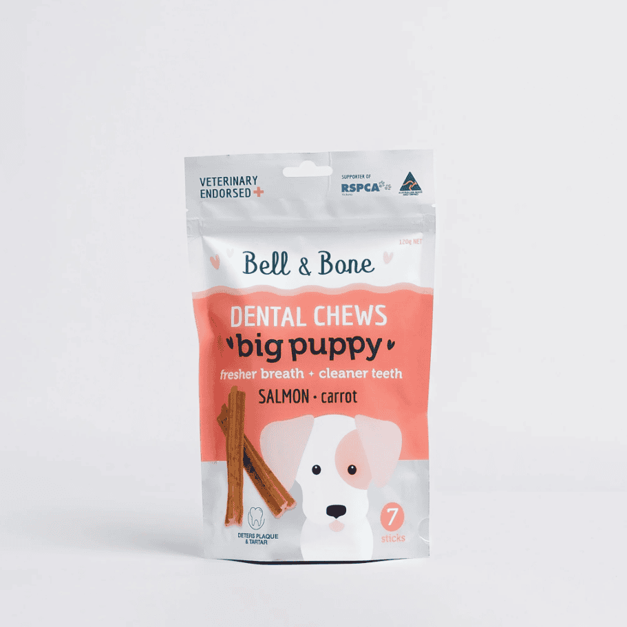 Bell & Bone Puppy Dental Chews - Salmon and Carrot