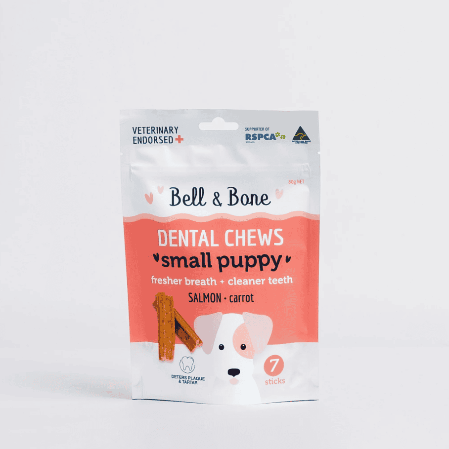 Bell & Bone Puppy Dental Chews - Salmon and Carrot