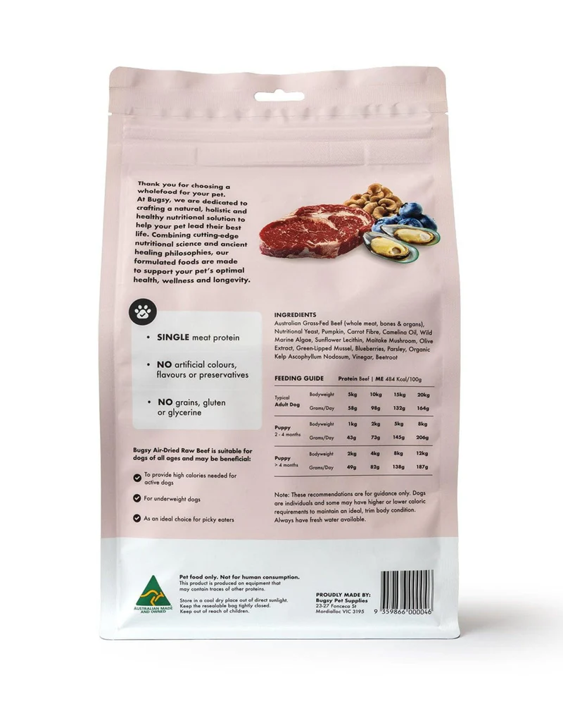 Bugsy's Air-Dried Beef For Dogs
