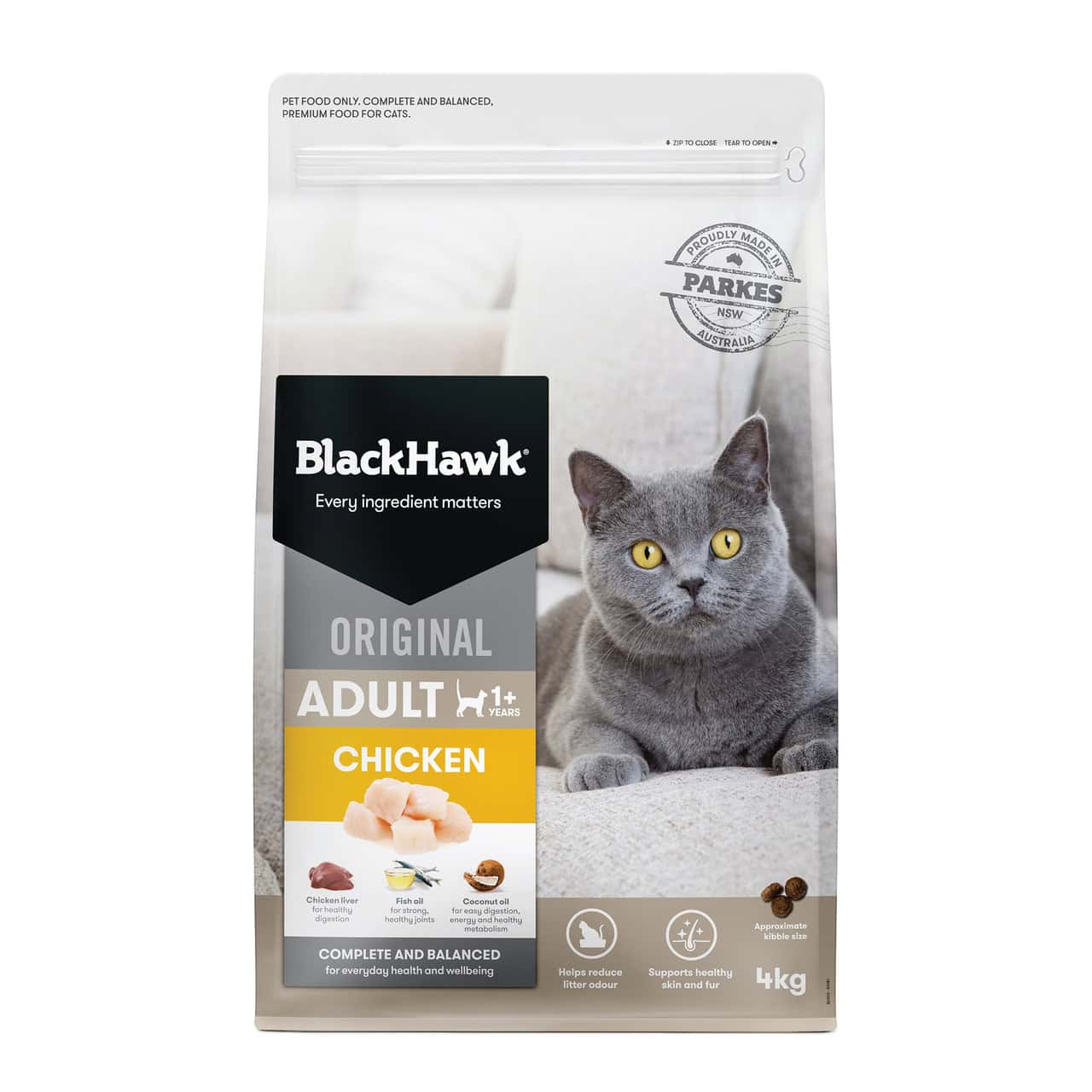 Black Hawk Adult Cat Food Chicken 4kg