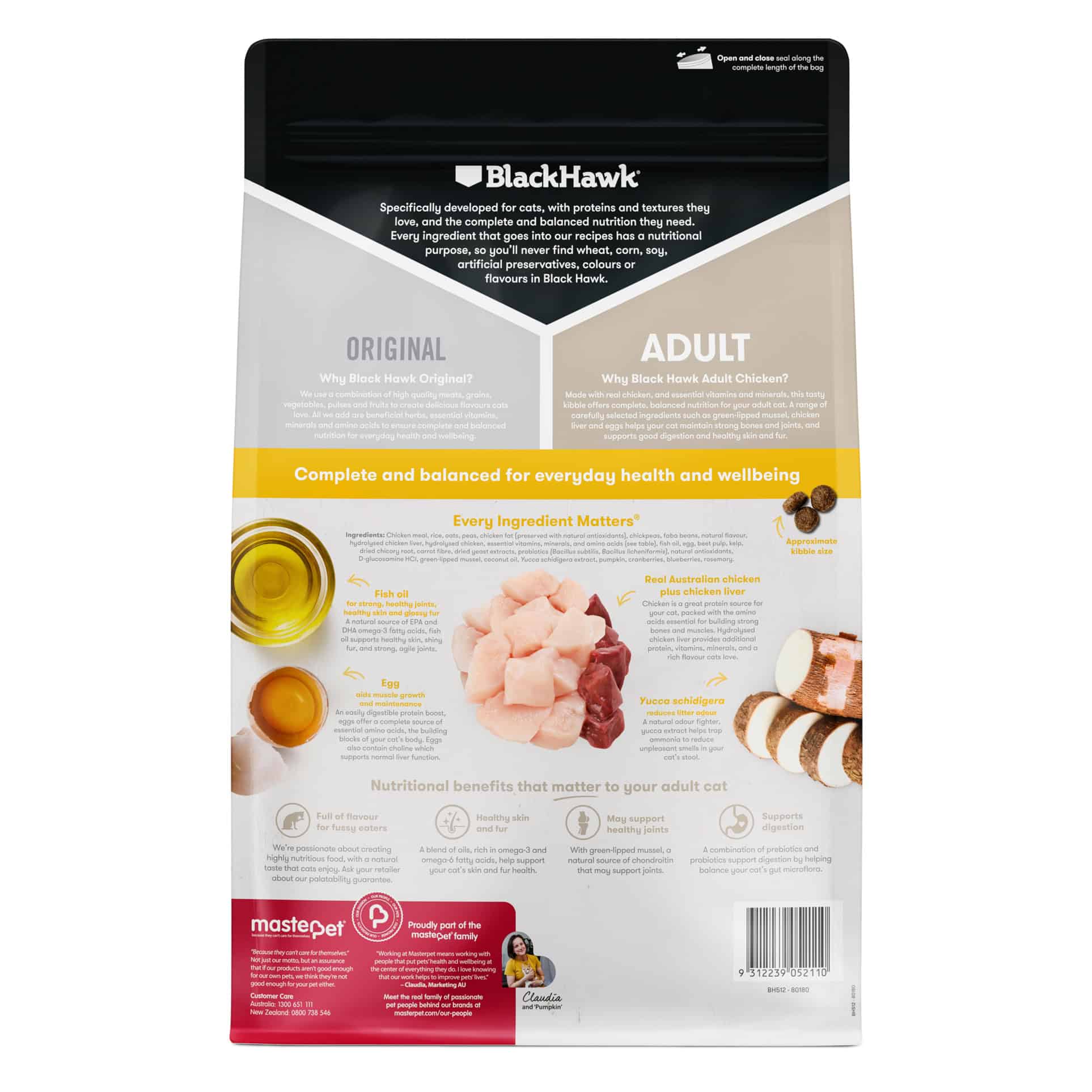 Black Hawk Adult Cat Food Chicken 4kg