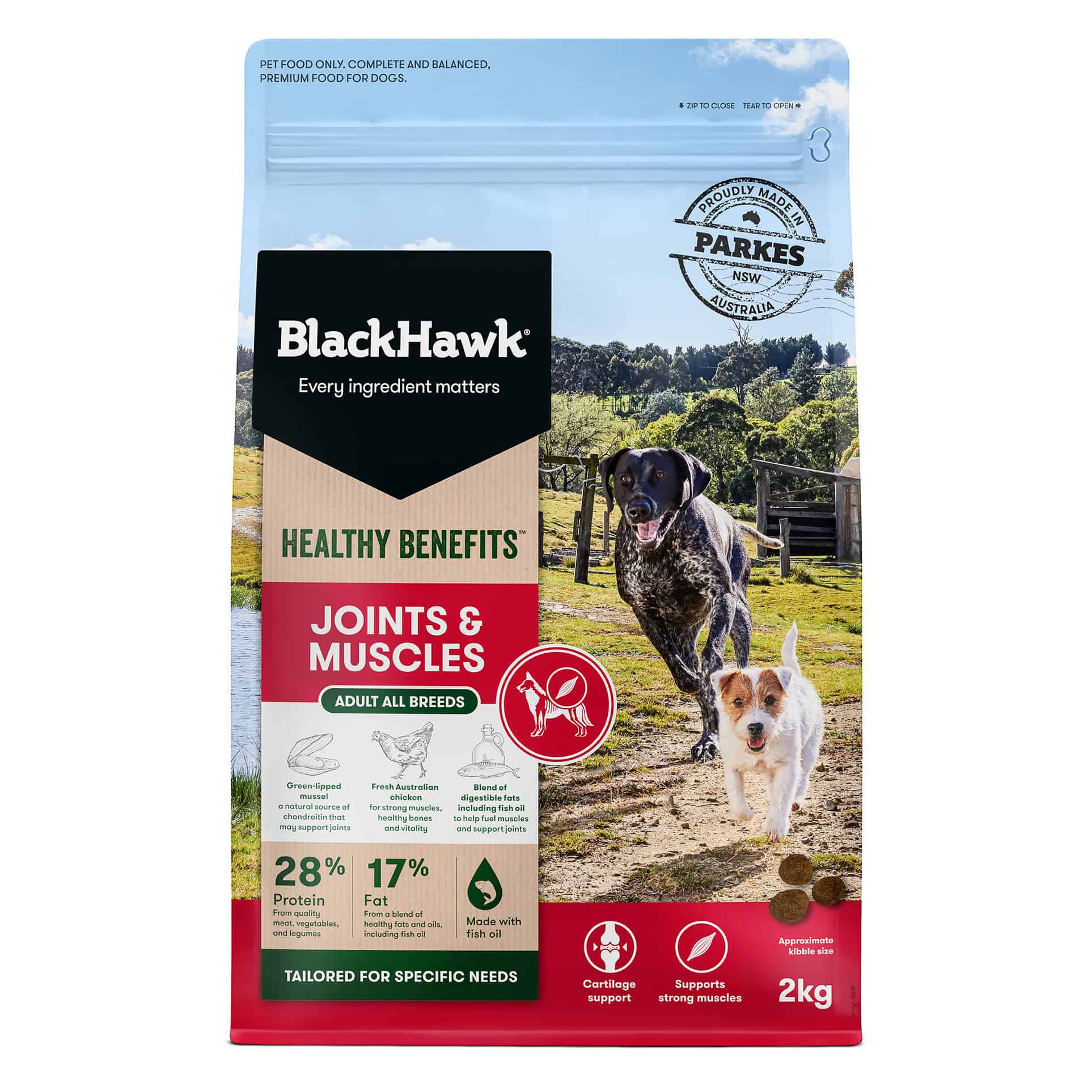 Black Hawk Healthy Benefits Joints & Muscles Dog Food 12kg