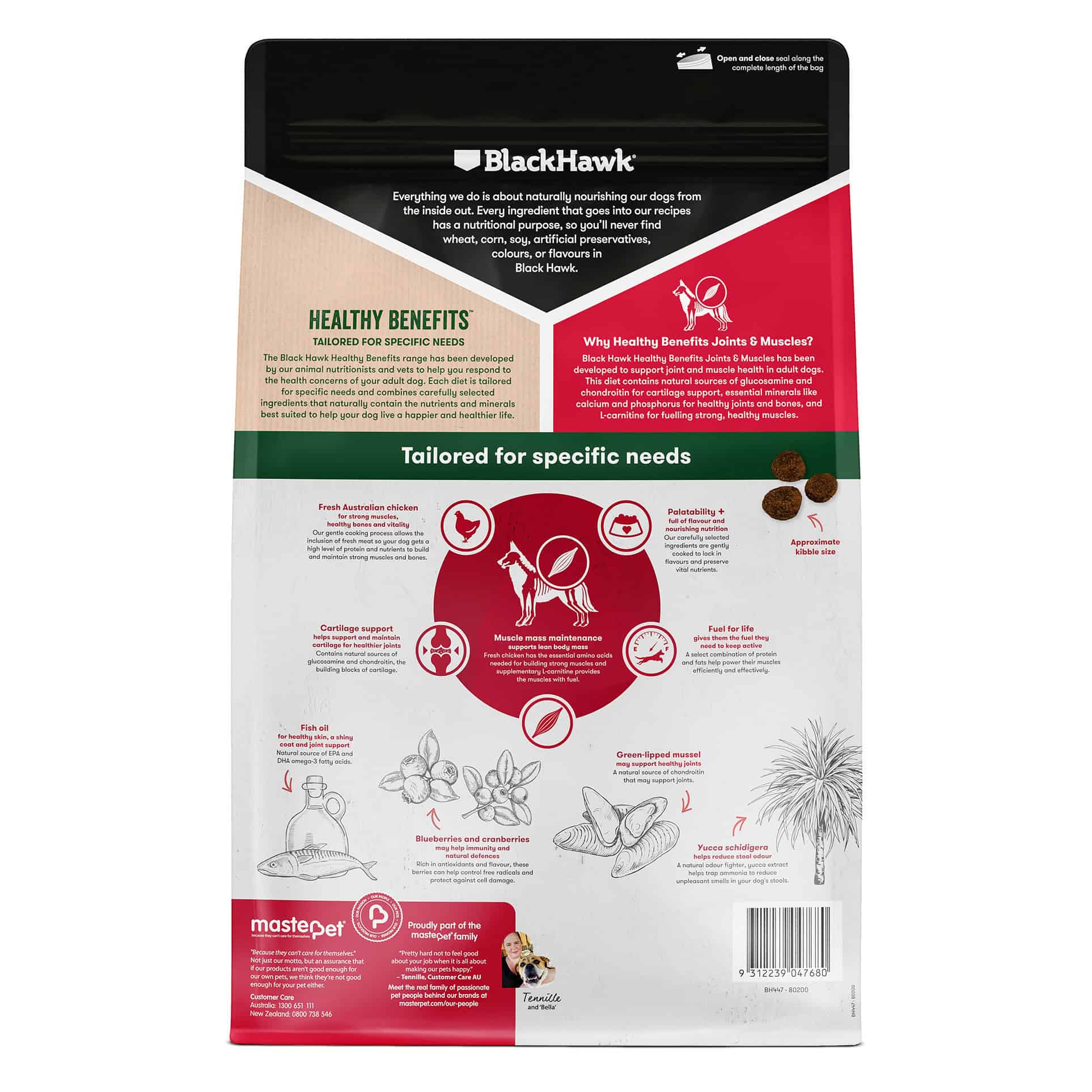 Black Hawk Healthy Benefits Joints & Muscles Dog Food 12kg