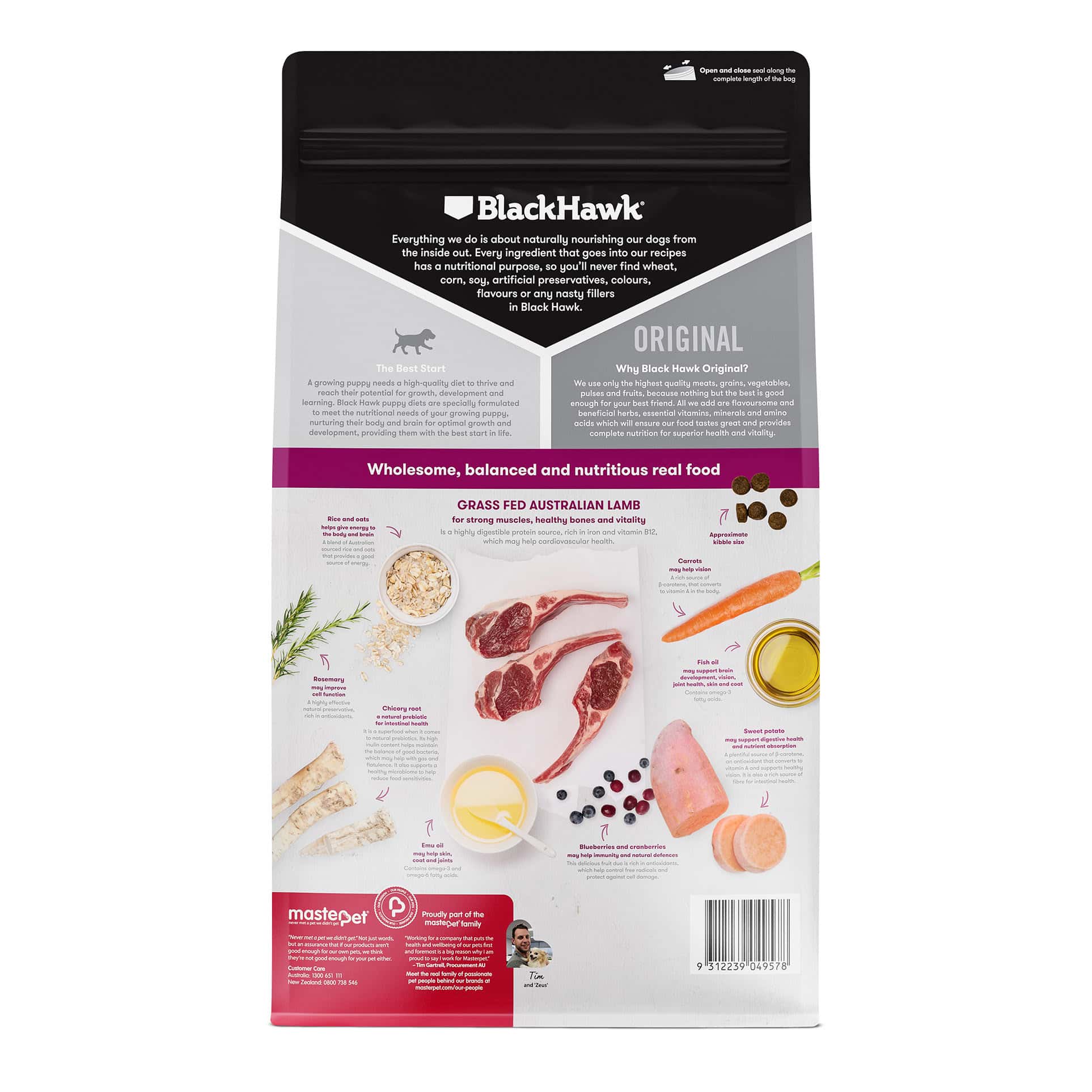 Black Hawk Puppy Small Breed Lamb & Rice