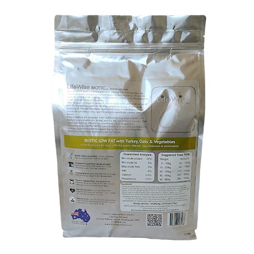 LifeWise Biotic Low Fat with Turkey Oats and Vegetables for Dogs