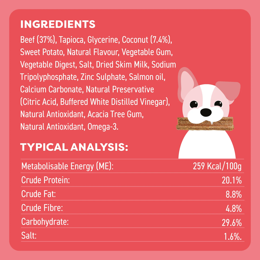 Bell and Bone Puppy Dental Chews - Beef and Coconut