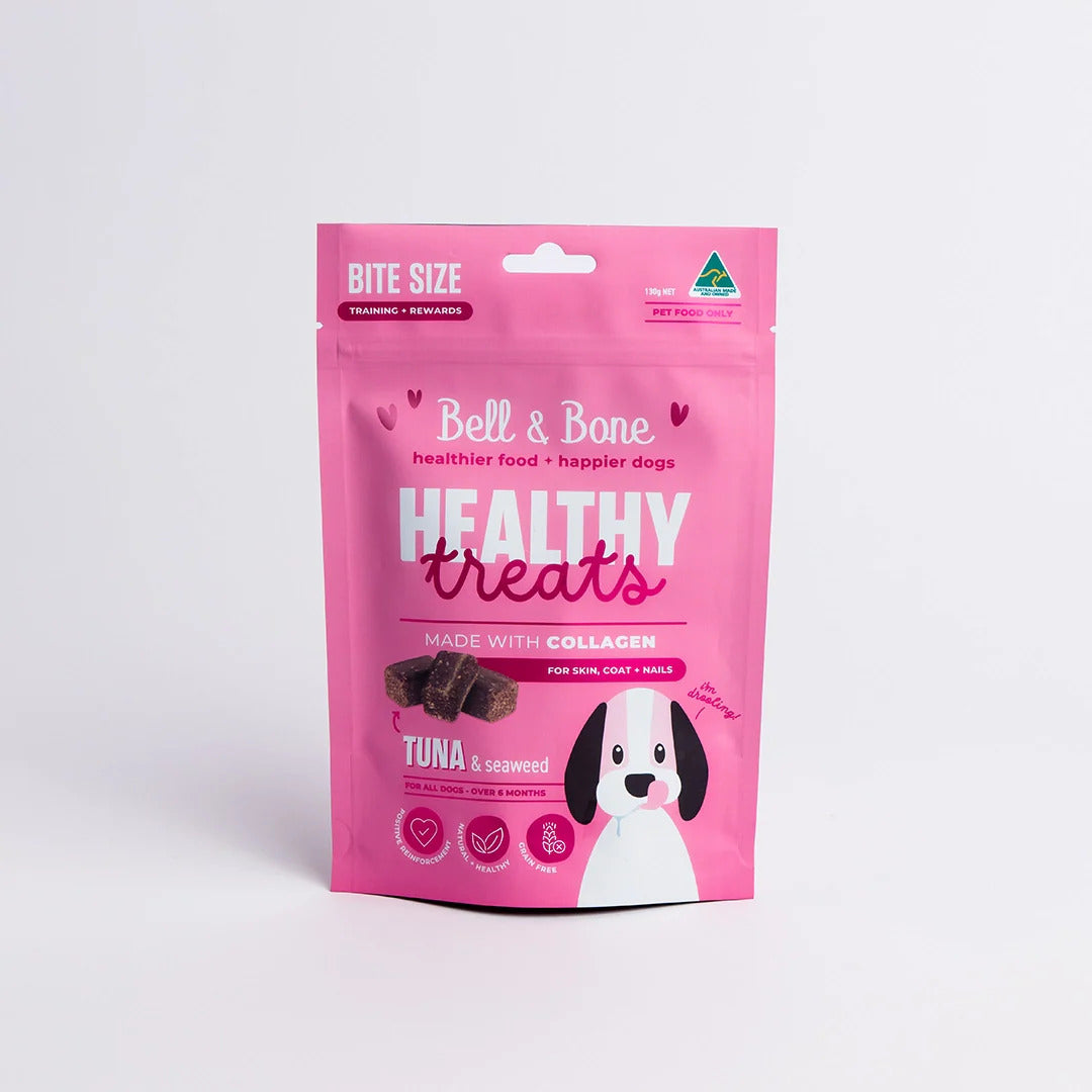 Bell and Bone Dog Healthy Treats: Tuna & Seaweed for Skin, Coat and Nails 130G