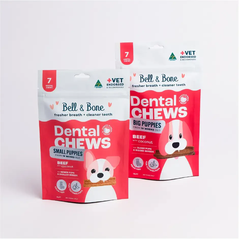 Bell and Bone Puppy Dental Chews - Beef and Coconut