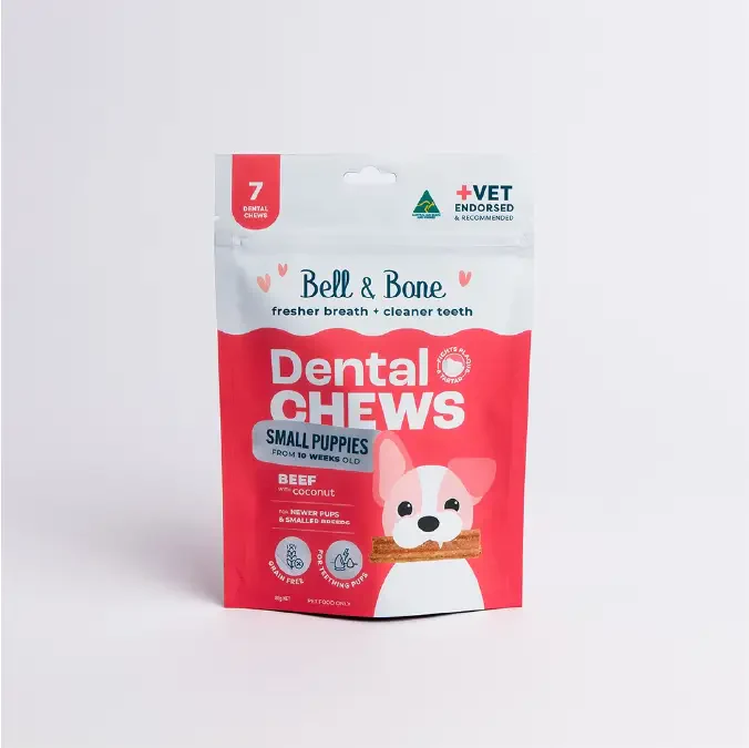Bell and Bone Puppy Dental Chews - Beef and Coconut