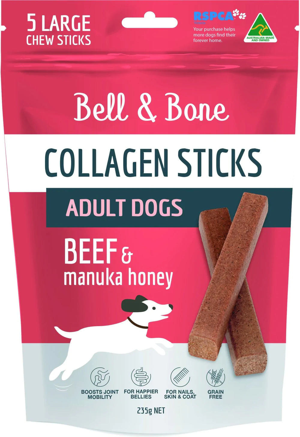 Bell & Bone Collagen Chew Sticks - Beef & Manuka Honey