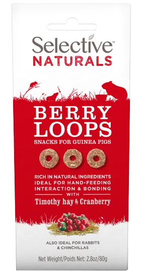 Selective Naturals Guinea Pigs Treats Berry Loops 80g