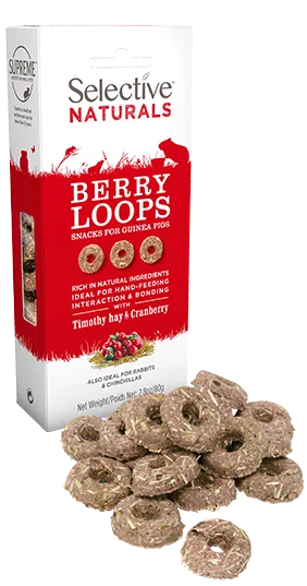 Selective Naturals Guinea Pigs Treats Berry Loops 80g