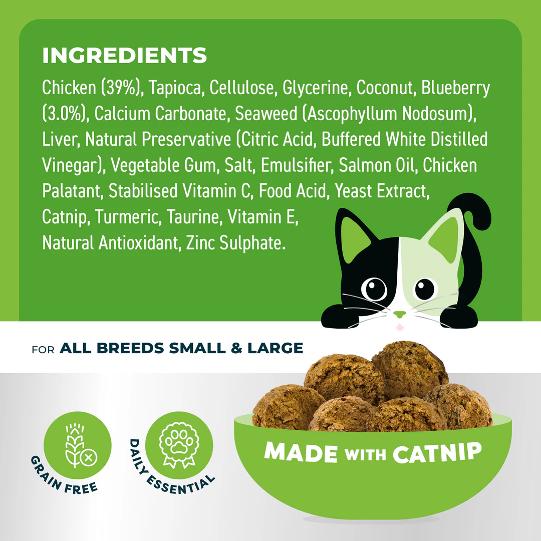 Bell & Bone Cat Dental Bites Chicken Blueberry 80g