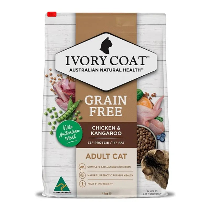 Ivory Coat Grain Free Adult Cat Chicken & Kangaroo