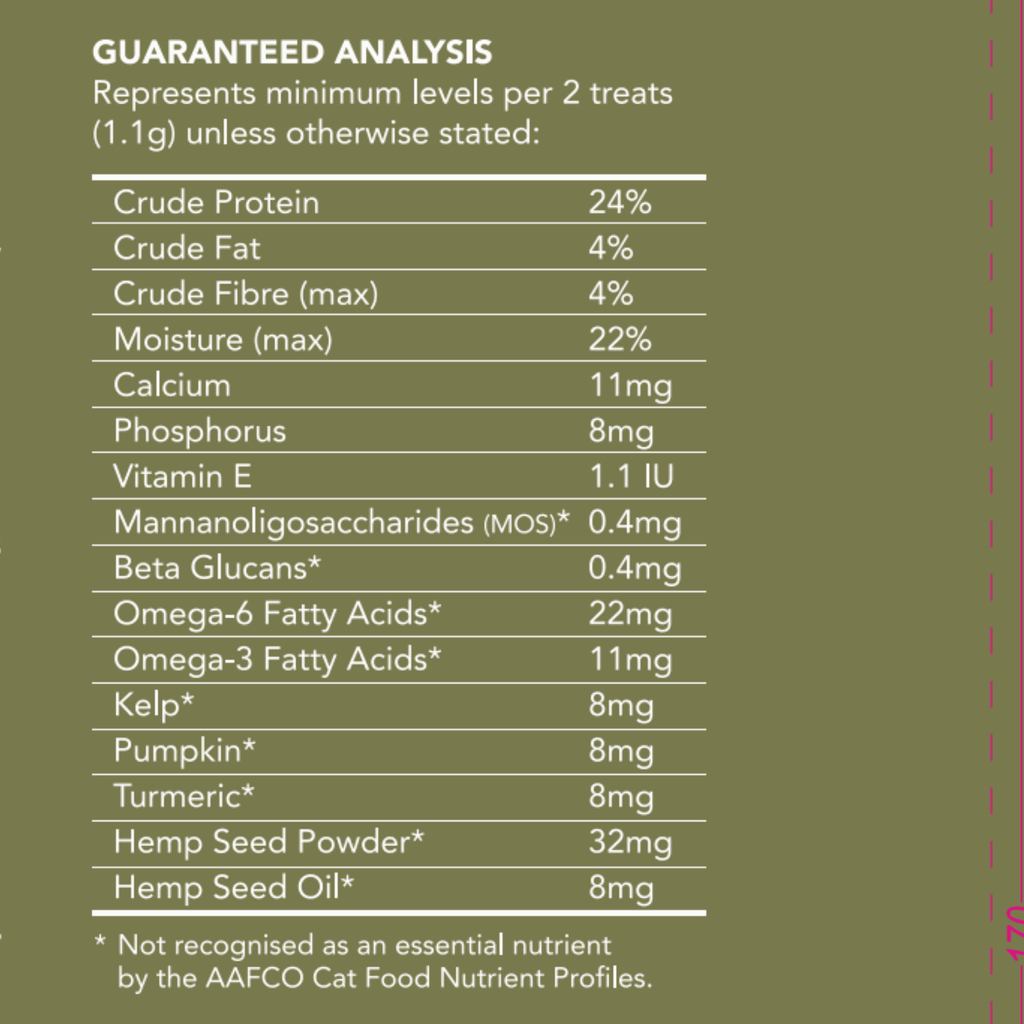 Vetalogica Hemp Clinicals 5IN1 Multivitamin Cat Treats 100G