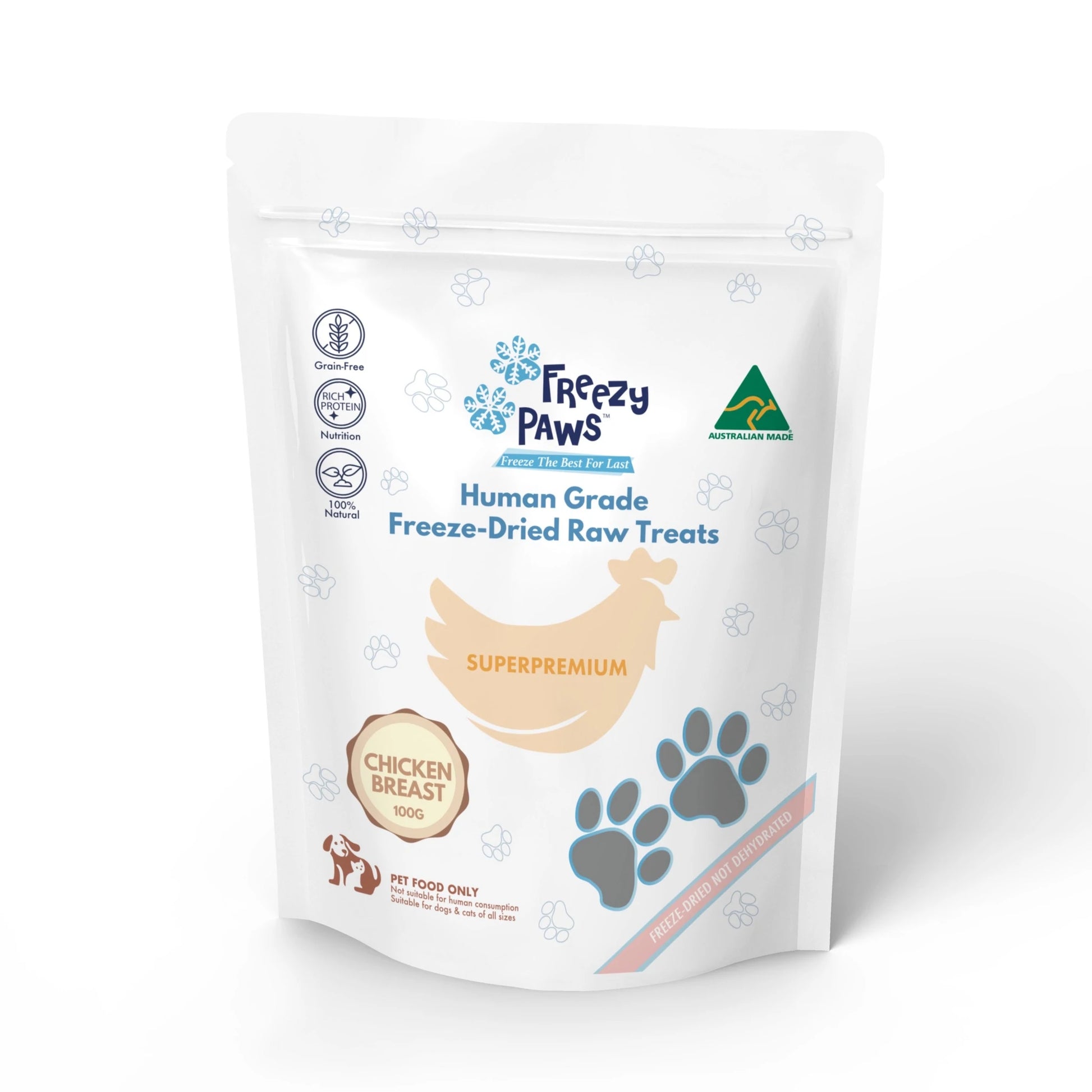 Freezy Paws Freeze Dried Chicken Breast Treats 100G