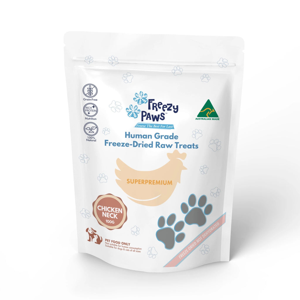 Freezy Paws Freeze Dried Chicken Neck Treats 100G
