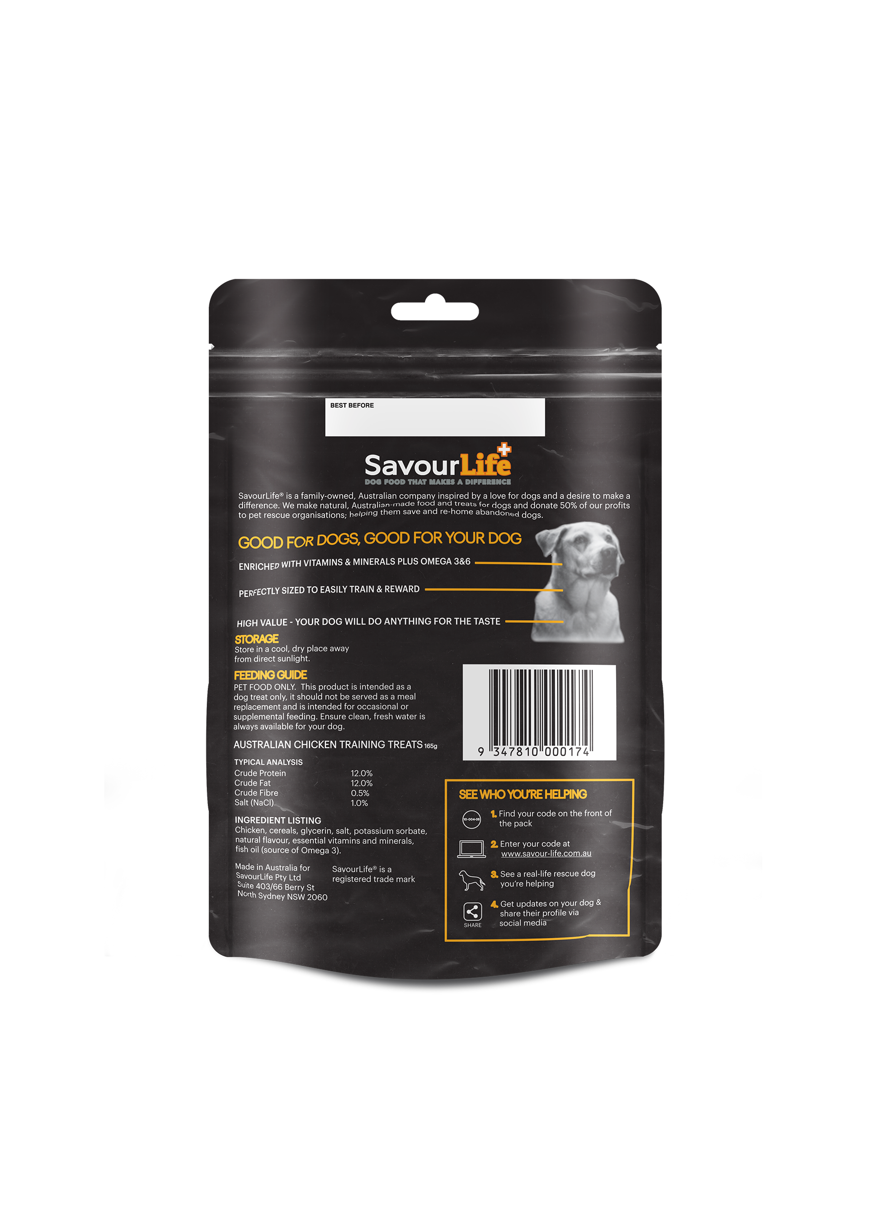 SavourLife Australian Chicken Dog Training Treats 165g