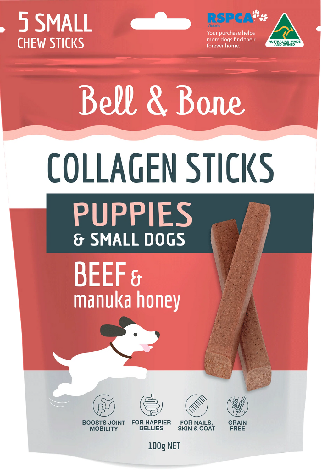Bell & Bone Collagen Chew Sticks - Beef & Manuka Honey