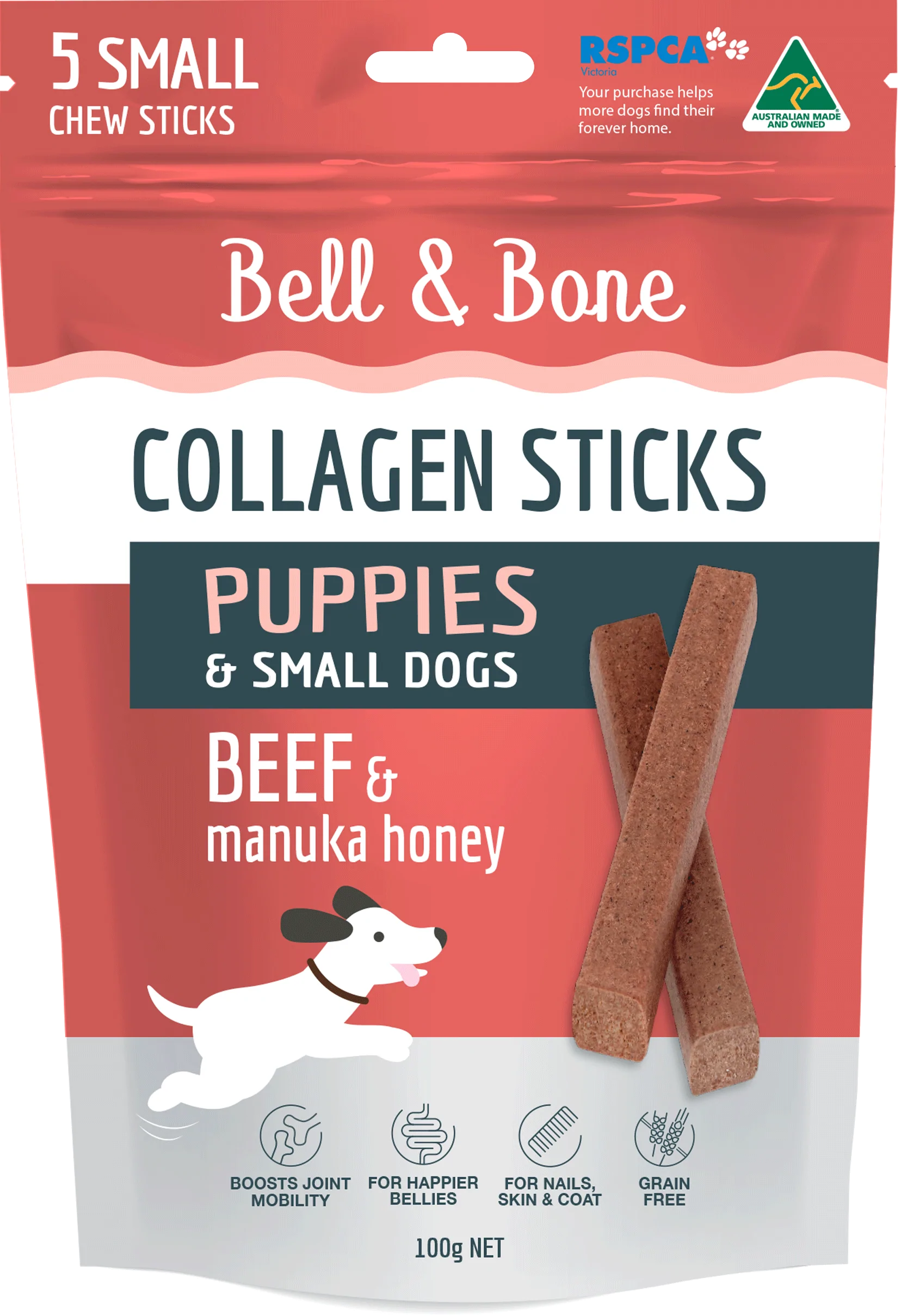 Bell & Bone Collagen Chew Sticks - Beef & Manuka Honey