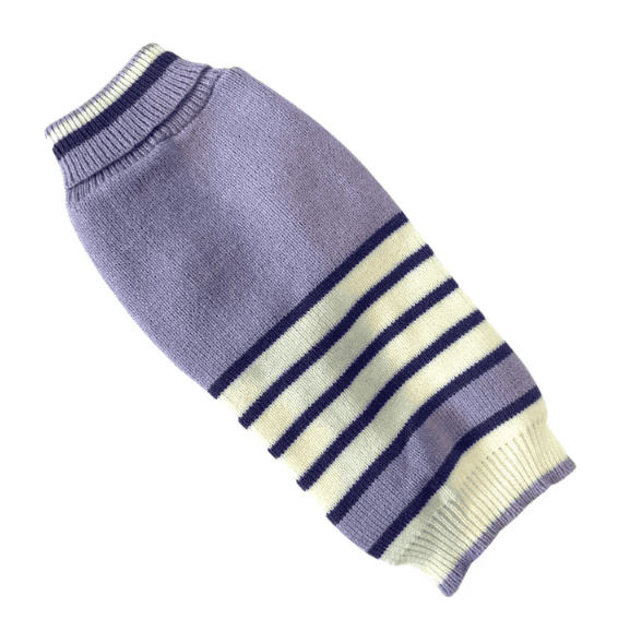 Dogue Stripey Joe Dog Jumper - Purple
