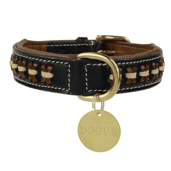 Dogue Leather Man Dog Collar - Black
