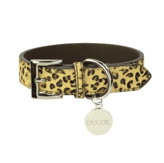 Dogue Leather Animal Print Dog Collar